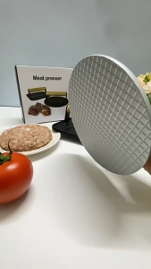 Heavy Duty Aluminum Alloy Grill Steak Press With Oak Wood Handle Meat Press Burger Smasher Kitchen Tool BBQ Accessory