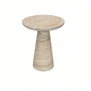 Japandi Style Stone-look End Table