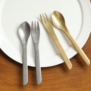 Mini Creative Ice Cream Spoon Fork Set Cute Dessert Stirring Spoon Stainless Steel Fruit Fork Reusable Dining Utensils