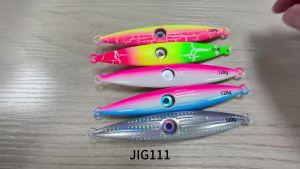 TEASER J111 Sea Fishing with Light Fast-Sinking Metal Jig for Cutlassfish UV Luminous Slow Jig Metal Lure for Boat Fishing