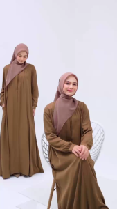 TERMURAH HELCY 53 KEKE DRESS MUSLIMAH POLOS COCOK UNTUK OUTFIT DAILY OR NGAMPUS TERBARU KEKINIAN