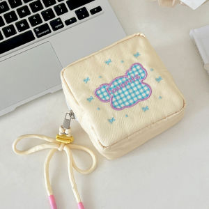 กระเป๋าใส่แผ่นซับเล็กน่ารัก ความจุขนาดใหญ่ กระเป๋าเดินทางแบบพกพา กระเป๋าผ้าอ้อมสำหรับเด็กผู้หญิง กระเป๋าเก็บของในครัวเรือน