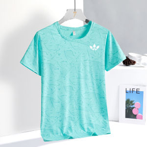 Otley | Withdraw from Cupboard Seckill | Summer Ice Silk Sports Suit Womens round Neck Short Sleeved T-shirt Yoga Running Suit Two-piece Set