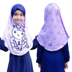BERGO ANAK MOTIF UNICAKE / HIJAB INSTANT ANAK UNICORN