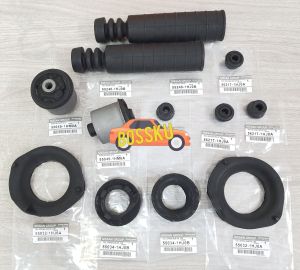 12 IN 1 SET - REAR ABSORBER MOUNTING BUSH/COVER/REAR AXLE BUSH/COIL SPRING - NISSAN LATIO/LIVINA/ALMERA N17/SYLHPY G11