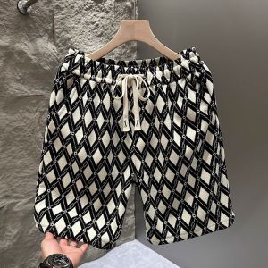 Quần Short Kẻ Caro Thường Ngày Cho Nam Mùa Hè Quần Thể Thao Rộng Rãi Mỏng Thời Trang Quần Dài Năm Điểm