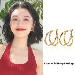 Trendy Minimalist Double-layer Earrings Silver 925 Pin