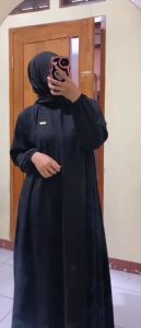 GAMIS WANITA CRINGKLE AIRFLOW MARYAM TERBARU DRESS GAMIS BUSUI SLETING DEPAN