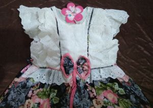 Dress anak Bahan Kain Brokat