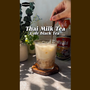 Black Tea Concentrate Instant Drink Cofe Thai 720ml - For Milk Tea - Syrup Made in Thailand - Varganation
