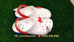 CrocsFanClub – Pb339 - sục kitty nơ đỏ người lớn size m4-m7 sục xinh