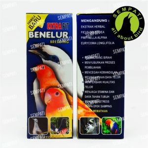 SEMPATI Extra Fit Extrafit Benelur Vitamin Obat Macet Breeding Ternak Burung Lovebird Kenari Parkit Murai Batu Kacer Pleci Dll Kicau Extra Fit Obat Ternak Jodohan