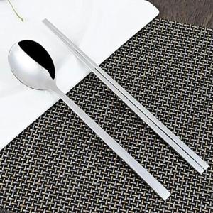 1 Set Tableware Set 304 Stainless Steel Korean Tableware Set Camping Cutlery Chopsticks Tableware Luxury Tableware Set