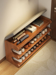 Modern Minimalist Integrated Entrance Hall Shoe Cabinet Bench Storage Seat Home Entrance Door Mat for Sitting And Putting on Shoes