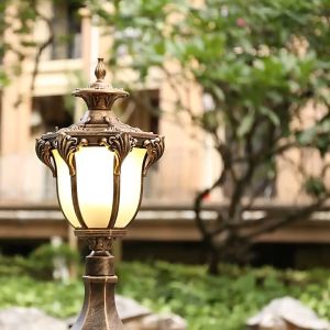 Outdoor Lamp Post Lights Hard Wired Black Outdoor Light Post with 7.4 Mount Base Waterproof Outdoor Post Light with Clear Glass Outdoor Pole Lights for Yard