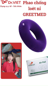 Phao chống loét nỉ Greetmed 40cm dễ sử dụng - chất liệu mềm mại - chống lở loét & bệnh trĩ