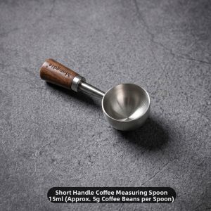MONGDIO | Stainless Steel Coffee Measuring Spoon Walnut Wood Handle