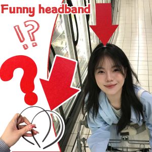 [Cutewomen2020] Funny Arrow Question Mark Headband: Quirky Design Adds Playful Touch Easy to Wear