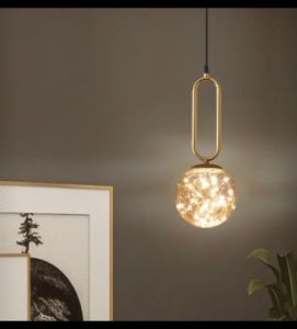 Luxury Gold Chandelier Living Room Bedside Nordic Ball Lamp Restaurant Shop Decoration Light Mall Fixture