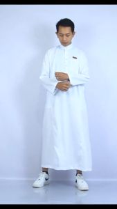 Jubah Pria Model Al Haramain Baju Gamis Laki Laki Lengan Panjang Premium Hitam Polos Sholat Cowok Dewasa