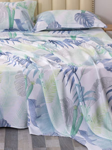 Natural Bamboo Fiber Cooling Bed Sheet Summer Ice Silk Thickened Rough Cloth Soft Cooling Mat Three-Piece Set Washable Bed Sheet