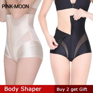 PM✿ Women Zipper High Waist Belly Corset Slimming Tummy Body Shaper Postnatal Recovery Belly Slimming Panties Abdominal Control Butt Lifter Panty Oversize Shapewear M-3XL