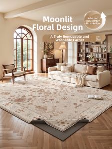 ZHUOYI | Machine Washable Waterproof Persian Cream Carpet Pad 2026 New