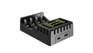 Bộ Sạc Pin USB 4 Khe Cắm Sạc Nhanh Thông Minh Có Đèn LED Báo Hiệu Cho Pin Sạc AAA/AA Ni-MH/Ni-Cd