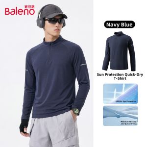 BALENO | Quick Dry Half Zip Spring/Autumn New Running & Cycling Sun Protection Mens Long Sleeve T-Shirt