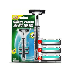 Dao Cạo Râu Gillette Vector Dành Cho Nam Với Lưỡi Dao 2 Lớp Nhiều Bộ - Dao Cạo An Toàn Dùng Một Lần Cho Việc Cạo Mịn Màng