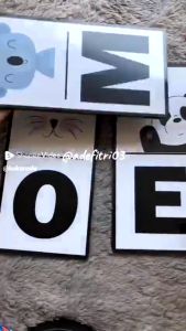 REKSA EXPRESS Hiasan dinding HOME SWEET HOME 1 SET 4 PCS HM REKSA EXPRESS