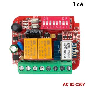 Công Tắc Thông Minh Wifi Tuya Đa Năng 2CH 300-868 MHz Bộ Mở Cửa Nhà Để Xe Bộ Thu Điều Khiển Từ Xa Tương Thích Với Alexa & Google Home