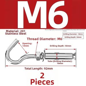 OPPU | 304 Stainless Steel Universal Circular Eye Bolts with Hooks
