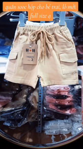 Quần Sooc KAKI túi hộp chất liệu dày dặn  Fom Đẹp  dễ mặc cho bé trai