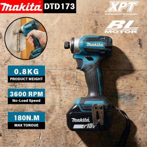 Makita | Makita Blue DTD173 Cordless Brushless Bare Impact Driver 18V Power Tool For Household Woodworking And Daily Bolt Repair