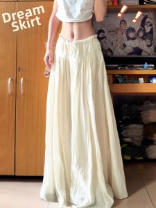 YISOF | Lazy Style White Wrinkled Wide Leg Casual Pants Female Summer Slimming