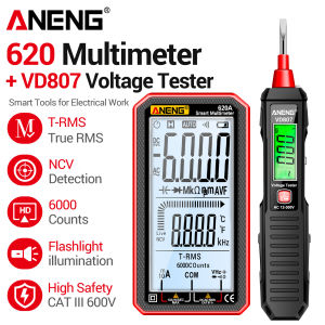 ANENG | ANENG 620A digital multimeter+VD807 measure pen for full range measurement of AC/DC current and voltage electrician maintenance
