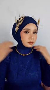 YADORNOS Ikat Kepala Daun Emas Barok-Aksesori Gaun Pernikahan Aksesori Rambut-Dekorasi Sorban/Tiara Elegan untuk Pengantin dan Pengiring Pengantin