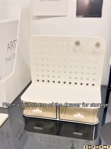 Desk Organiser Pen Holder Storage box wth drawer pegboard rack Cosmetic Brush Holder Organiser