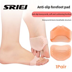SRIEI 1Pair Silicone Forefoot Metatarsal Pads Pain Relief Orthotics Foot Massage Insoles Anti-slip Protector High Heel Elastic Cushion Soles