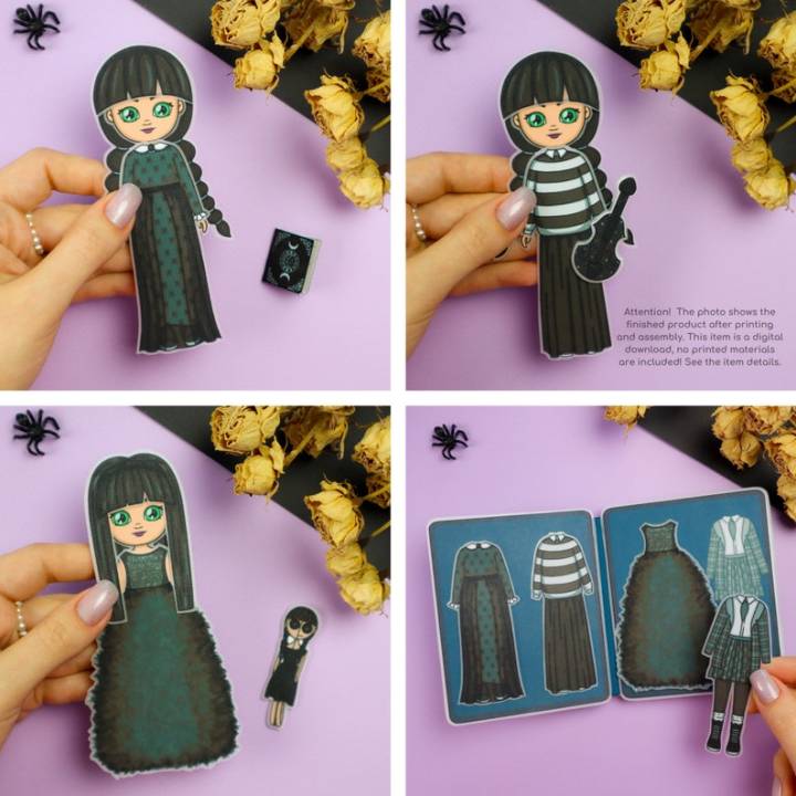 Paper Doll Gothic Doll Paper Doll Book Craft