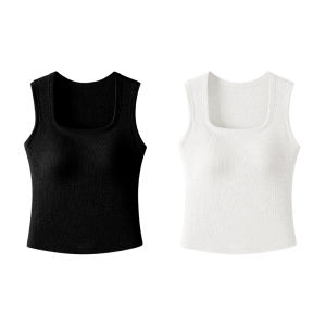 TONERCE | Wide Strap Bra Hiding Camisole Gray Summer