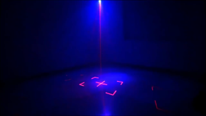 KING LAMPU SOROT Pesta DJ panggung kontrol Sensor suara disko Proyektor RGB 5V 10W with Remote - AL