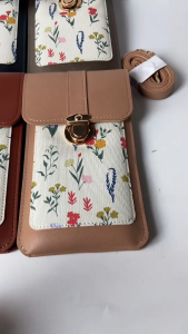Womens cross-body bag buckle design mobile phone touch screen wallet casual womens long wallet