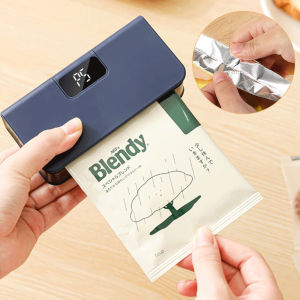 เครื่องซีลปากถุงพลาสติก เครื่องซีลความร้อน USB ชาร์จมือถือ คลิปถุง แพคเกจอาหาร เครื่องซีลความร้อน ถุงพลาสติก เครื่องซีลความร้อน