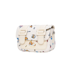 MERIMIES | Cute Designer Collaboration Canvas Bag for Girls Cartoon Dog Pattern