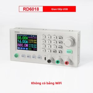 Bộ Chuyển Đổi DC Xuống Cấp USB WiFi RD6018W 60V 18A Điều Khiển Từ Xa WiFi Bộ Chuyển Đổi Buck 1200W Nguồn Điện AC/DC Catu Daya Bangku