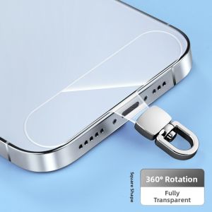 Ultra-Thin Durable Silicone Phone Strap Clip 360-Degree Rotating Transparent Lanyard for Outdoor Use Anti-Loss And Card Connector