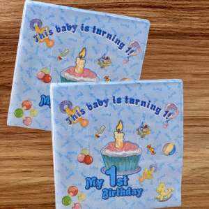 Party Dinner Napkin Serviette Disposable Paper Tissues- Colour My Babys 1st birthday napkin with cupcake candles One 1 Years Old Celebration [NSP091]
