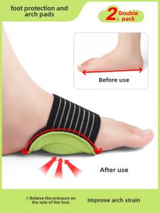 Arch Lasting Sole of the Foot Pad Sports Foot Cushions Mens Support Correction Flat Foot Insole Massage Foot Pad Trainer